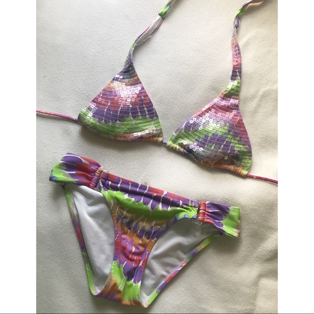 Multicolored Victoria's Secret Halter Bikini